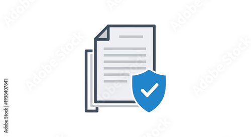Secure Document Protection Icon.