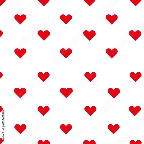 Red heart seamless pattern romantic love background