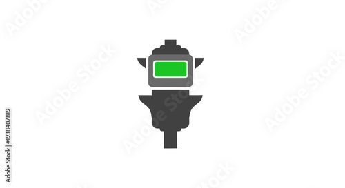 Simple traffic light with green screen.