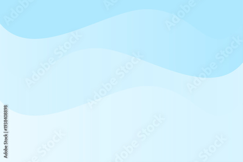 青いグラデーションのウェーブ曲線が流れる抽象背景デザイン