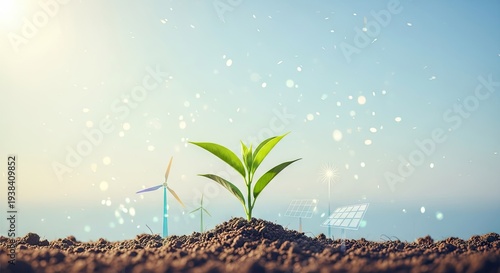 Sprouting Green Energy Concept
