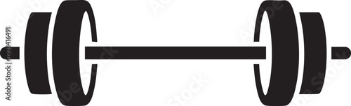 Dumbbell or dumbells  weight training equipment flat vector icon for exercise apps and websites