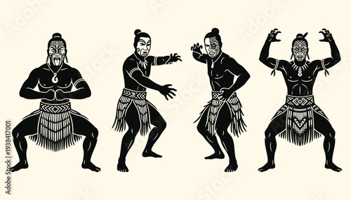 Traditional Maori Ta Moko Performance Art Set