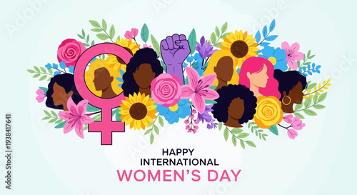 Diverse group of women celebrating equality and empowerment together.