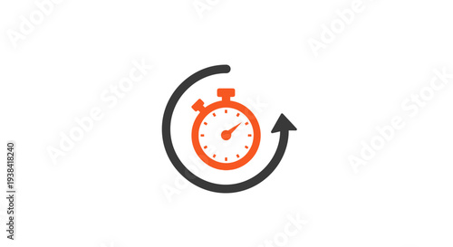 Stopwatch timer icon with arrow.