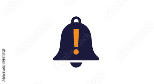 Warning Bell Icon Alert Symbol.