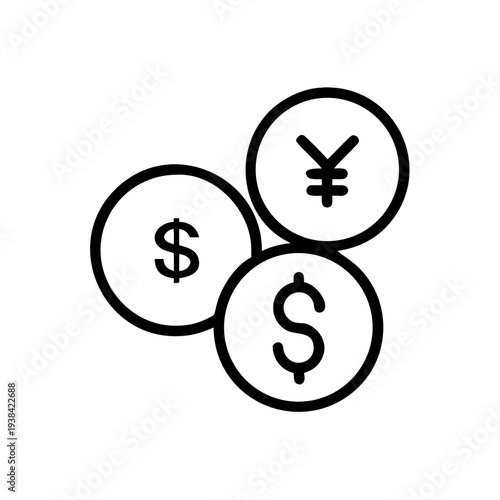 dollar symbol on white background