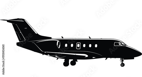 Private jet airplane in flight on white background luxury travel concept