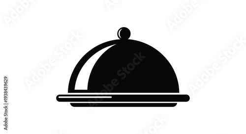 Black serving dish with a domed lid a striking silhouette