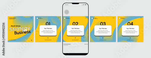 Set of LinkedIn Carousel Post, editable social media Instagram carousel post, modern and creative business carousel post template, eps 10.