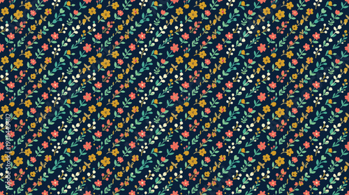 Abstract Multicolor Dot Pattern on Dark Background for Design and Textures.