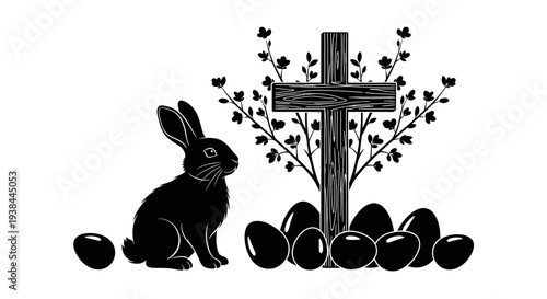 easter bunny silhouette