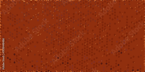 Abstract background with scattered shapes in shades of brown and orange