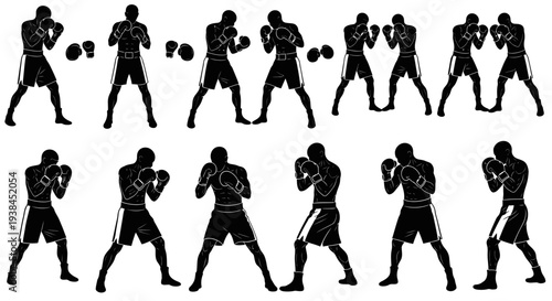 Boxing Silhouettes: Dynamic Poses of Fighters in Action