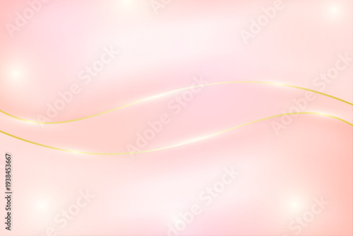 高級感のあるピンク波ライン抽象背景グラデーションデザイン素材