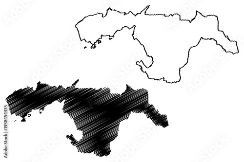 Kisumu County (Republic of Kenya, Nyanza Province) map vector illustration, scribble sketch Kisumu map