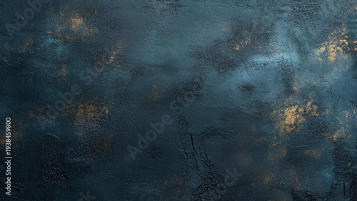 Natural black slate and golden dust stone background pattern with high resolution. Top view. Copy space.