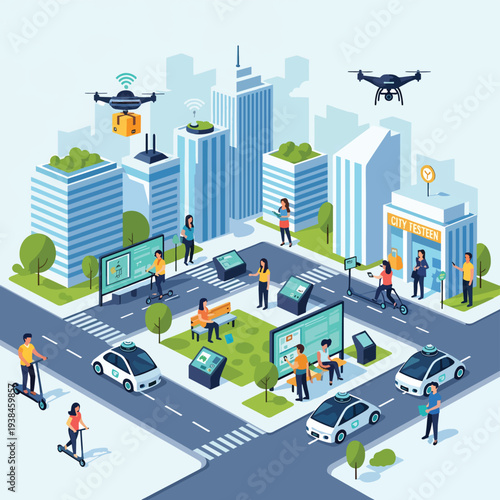 Smart City Delivery Scene
