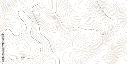 Seamless space white and black location wave outline topography map diagram. paper counter map.Abstract topographic contours map background.Pattern of contour lines. Abstract vector illustration.