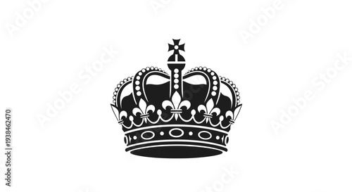 Black and white royal crown symbol.