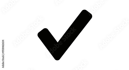 Black checkmark symbol icon sign.