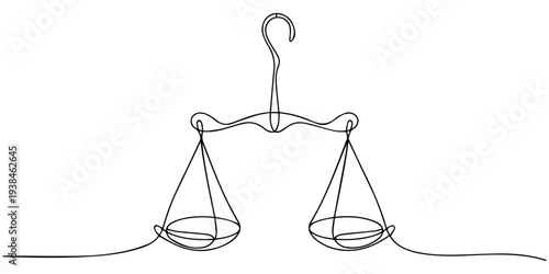 hanging scales with hook continuous one line drawing, Digital Hanging Weight Scale continuous one line drawing, Minimalist design hand draw, Continuous one line drawing of digital hanging weight scale