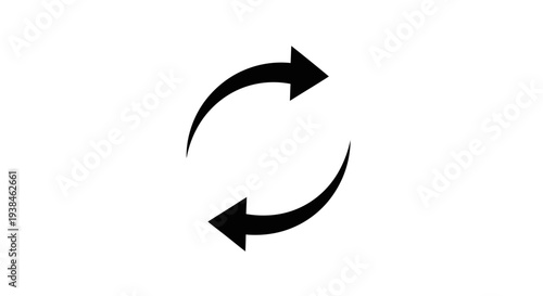 Free Download Black Circular Arrows Icon Symbol. - GFXLoad