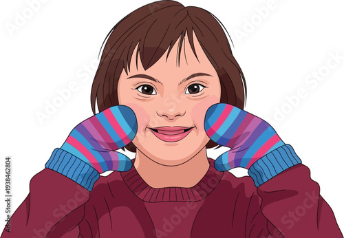 Hands gently cradling a bright yellow smiley face with closed eyes