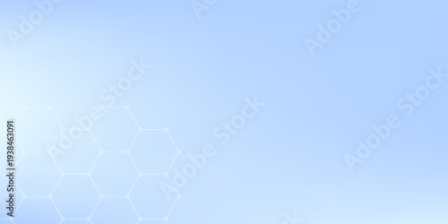 White background with blue hexagons, healthcare concept background