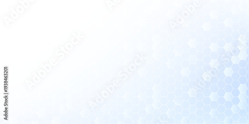 White background with blue hexagons, healthcare concept background