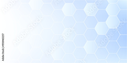 White background with blue hexagons, healthcare concept background