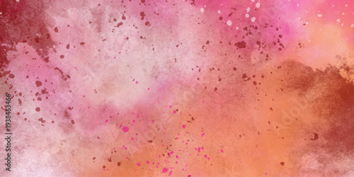 Galaxy theme space abstract background, contrast colorful smoke effect, open space, stars, alcohol ink deocration . Colorful bright ink and watercolor textures on white orange pink paper background. 