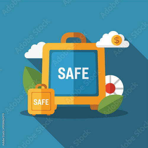 Safe Deposit Box Illustration