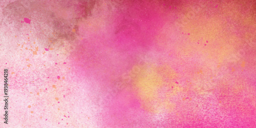 Galaxy theme space abstract background, contrast colorful smoke effect, open space, stars, alcohol ink deocration . Colorful bright ink and watercolor textures on white orange pink paper background. 