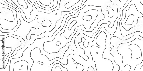 Seamless pattern of wood texture with abstract geometric wavy lines and green organic swirls for a vector wallpaper textile design