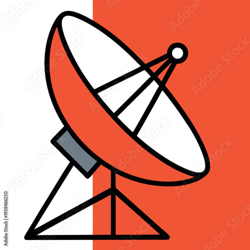 Satellite-dish-illustration-whit-solid-colour-outline 