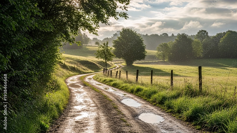 Fototapeta premium Serene countryside pathway