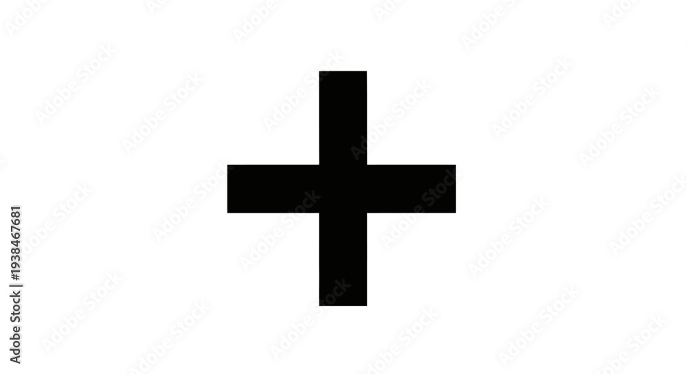 Fototapeta premium Black Plus Sign Symbol Icon.