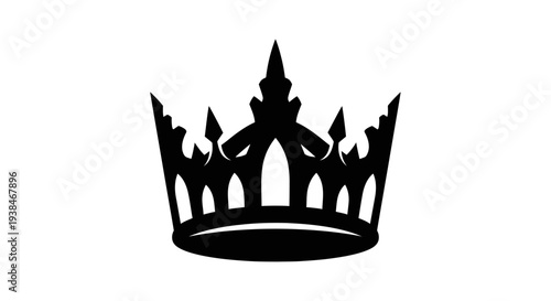 Black silhouette of a royal crown.