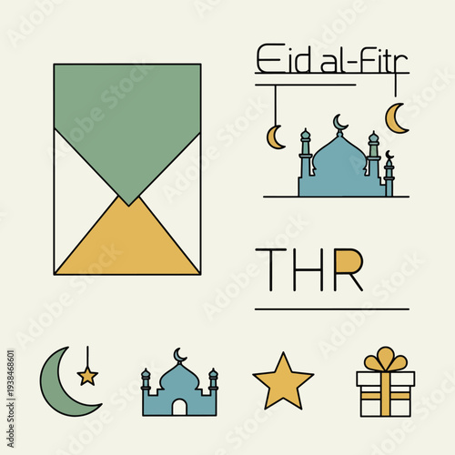 Eid Al-Fitr Greeting Elements