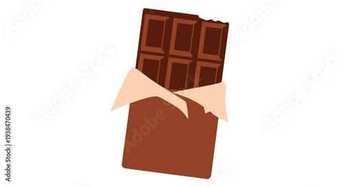 Chocolate Bar with White Wrapper.
