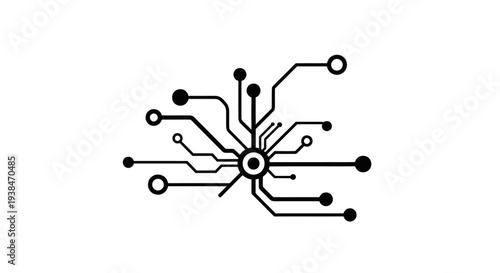 Circuit board design with connections.