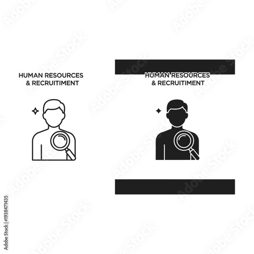 Recruitment Magnifying Glass People Search Hiring