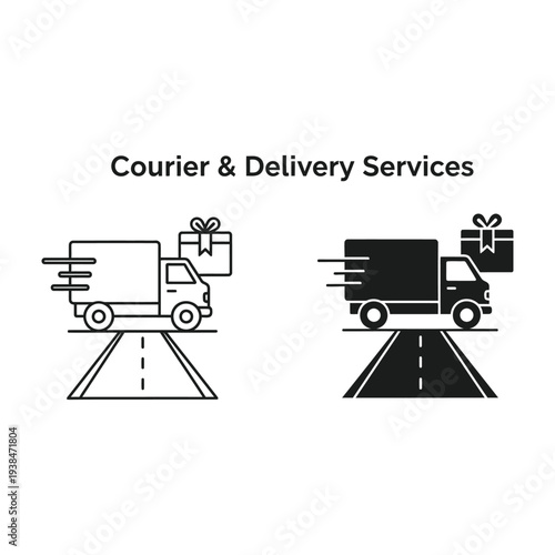 Delivery Truck Package Courier Services Highway