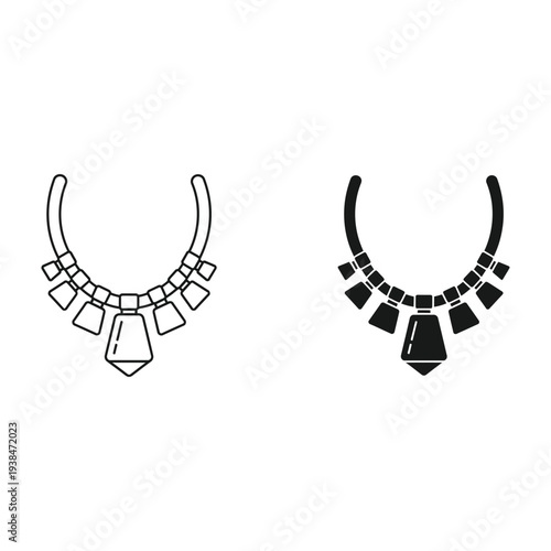 Locket Necklace Ornamentation Commercial Vector