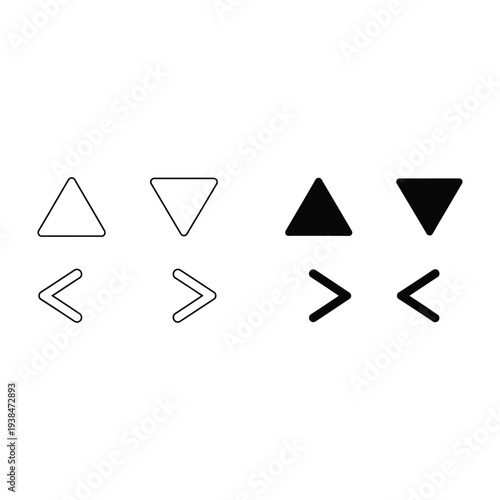 Triangle Icons Navigation Control Elements