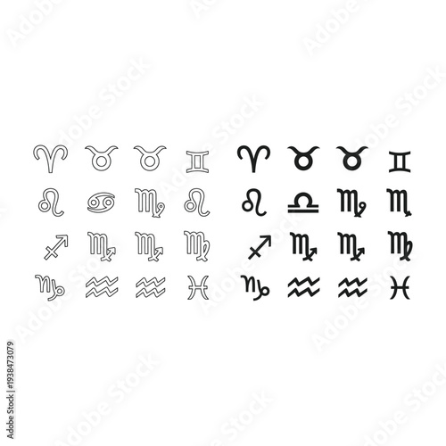 Zodiac Symbols Astrology Icons Horoscope Icons Licensing