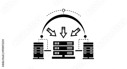 Data transfer between computer servers.