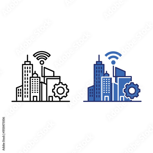 Sustainable City Energy Cycle Commercial Vector