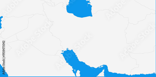 Map of Iran and Iraq.ai